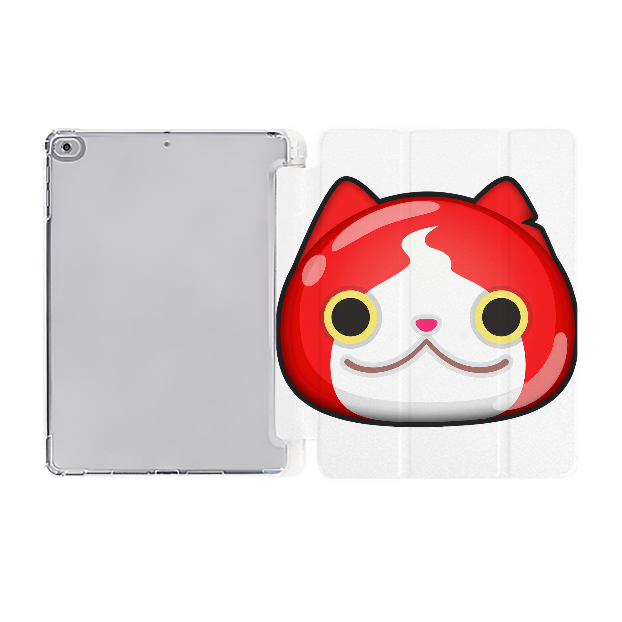 （画像用） 妖怪ウォッチ Yo-kai Watch IPad ケース ペン収納付き 三つ折りスタンド PUレザー×シリコン 対応機種9.5/10.5/10.9インチ